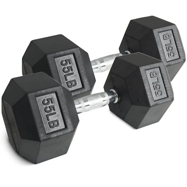 55LB Hex Dumbbells (Sold in Pairs)